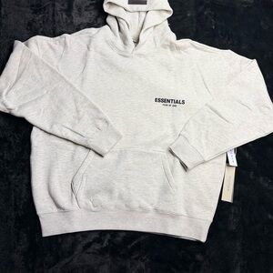 Essentials Light Gray Men's Hoodie